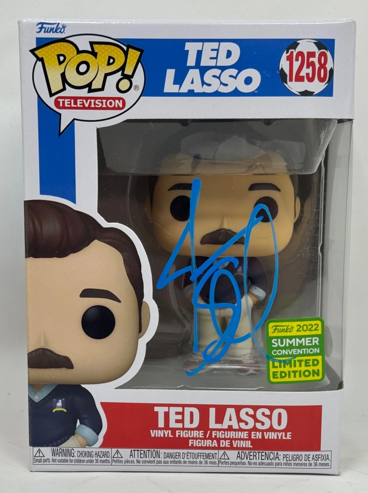 Jason Sudeikis — Jason Sudeikis "Ted Lasso" Signed Autograph Ted Lasso Funko Pop #1258 JSA COA, image 2