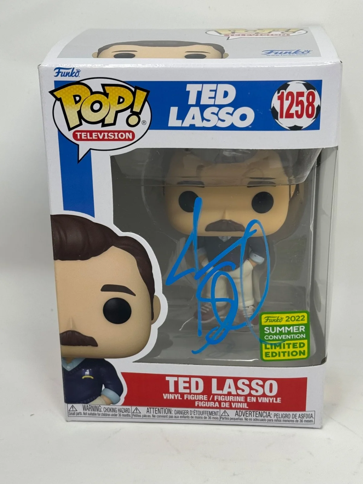 Jason Sudeikis — Jason Sudeikis "Ted Lasso" Signed Autograph Ted Lasso Funko Pop #1258 JSA COA, image 3