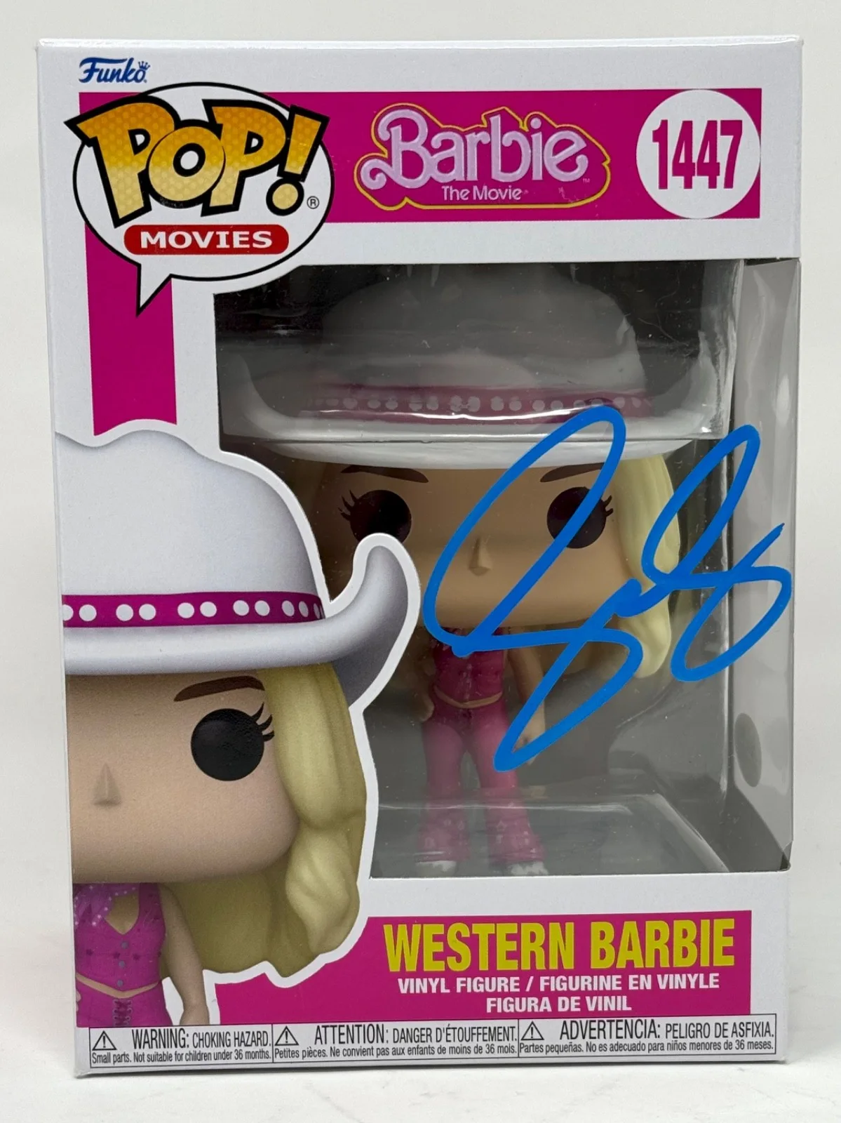 Greta Gerwig — Greta Gerwig "Barbie" Signed Autograph Western Barbie Funko Pop Director JSA COA, image 2