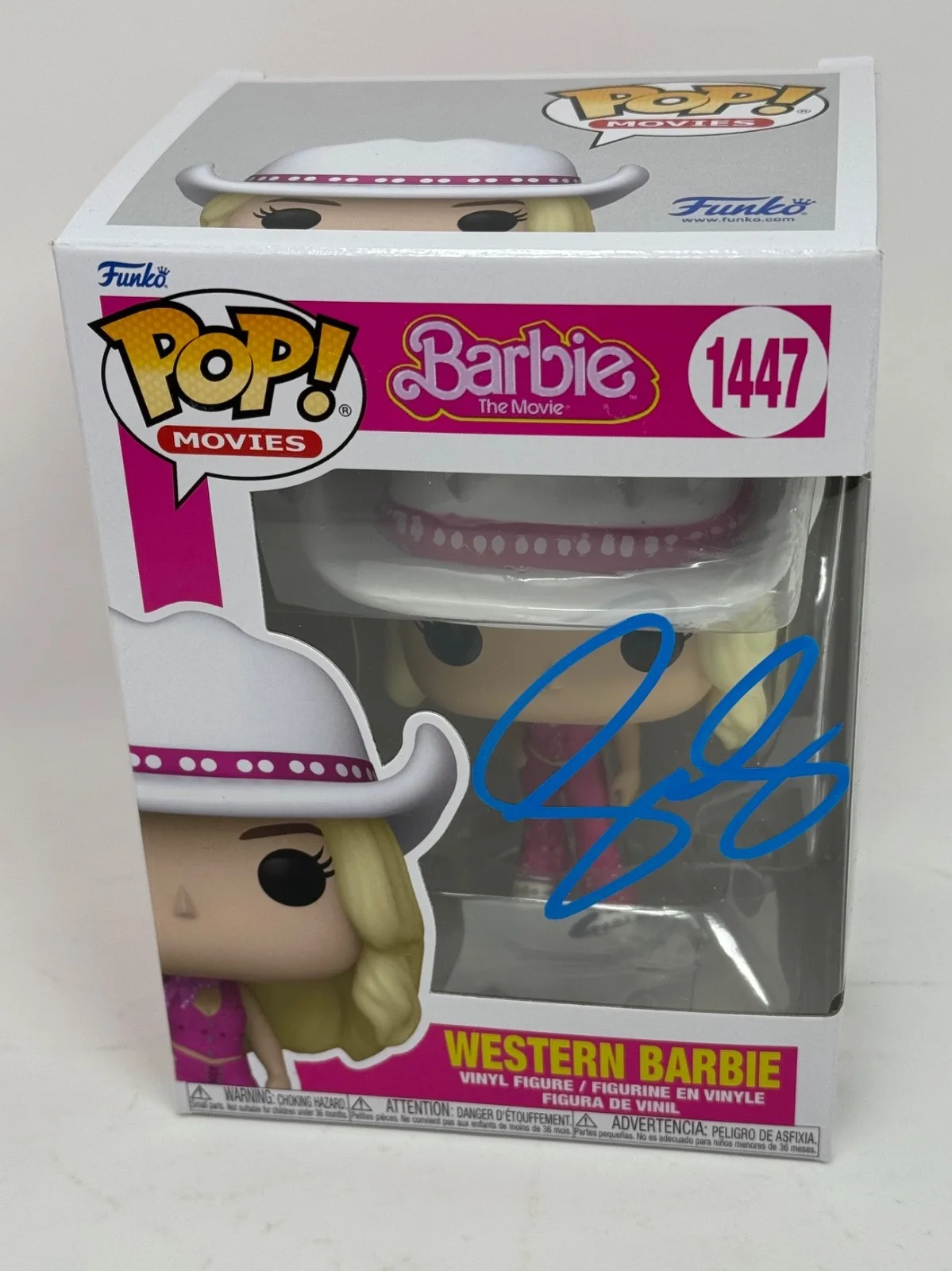 Greta Gerwig — Greta Gerwig "Barbie" Signed Autograph Western Barbie Funko Pop Director JSA COA, image 3