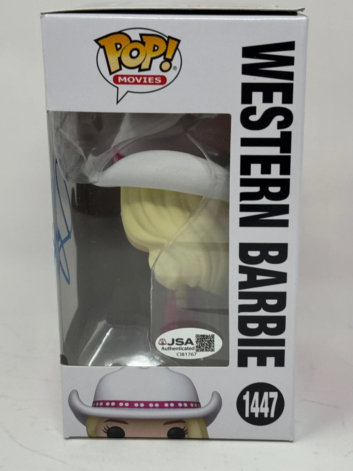 Greta Gerwig — Greta Gerwig "Barbie" Signed Autograph Western Barbie Funko Pop Director JSA COA, image 4
