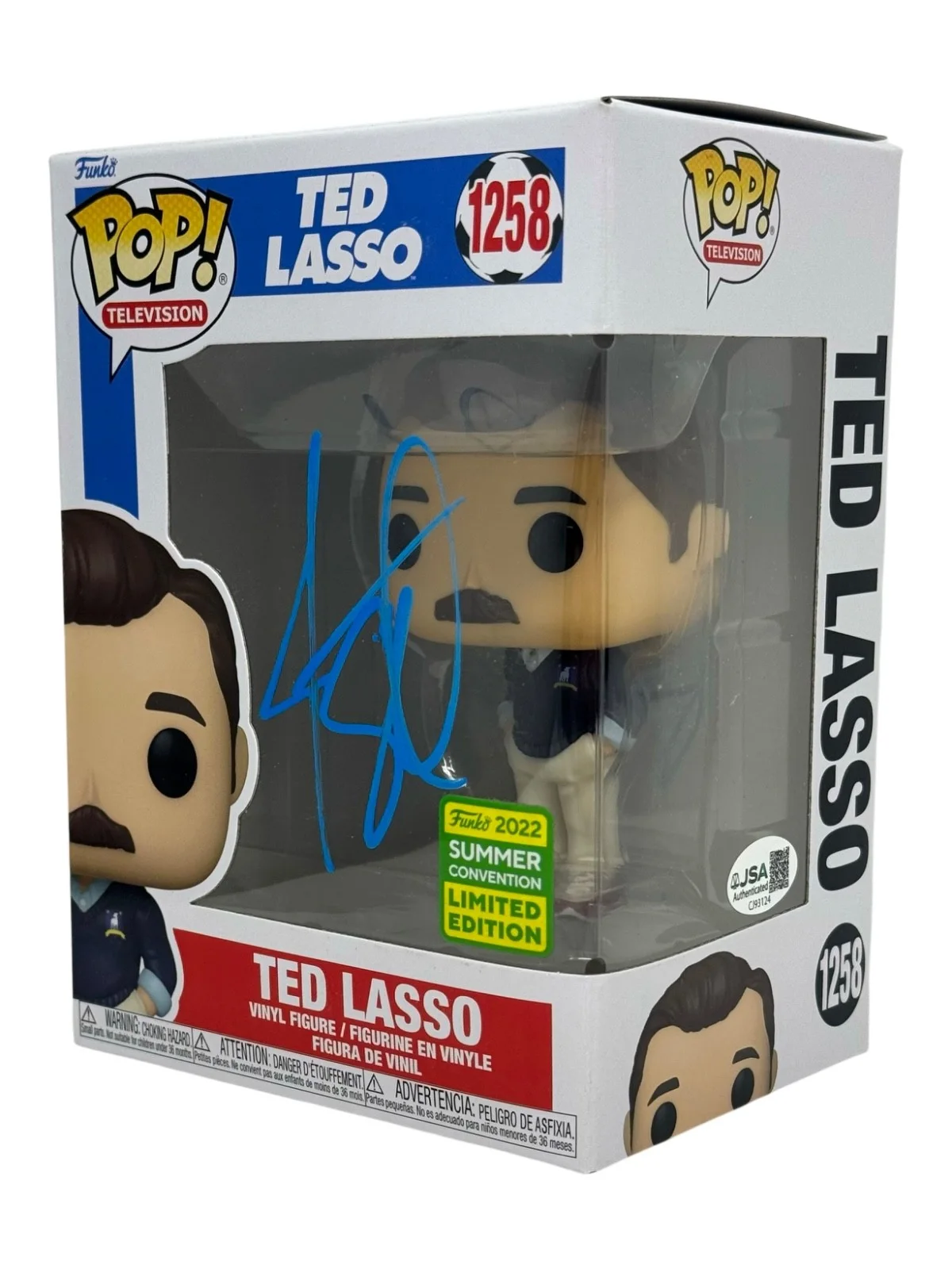 Jason Sudeikis — Jason Sudeikis "Ted Lasso" Signed Autograph Ted Lasso Funko Pop #1258 JSA COA