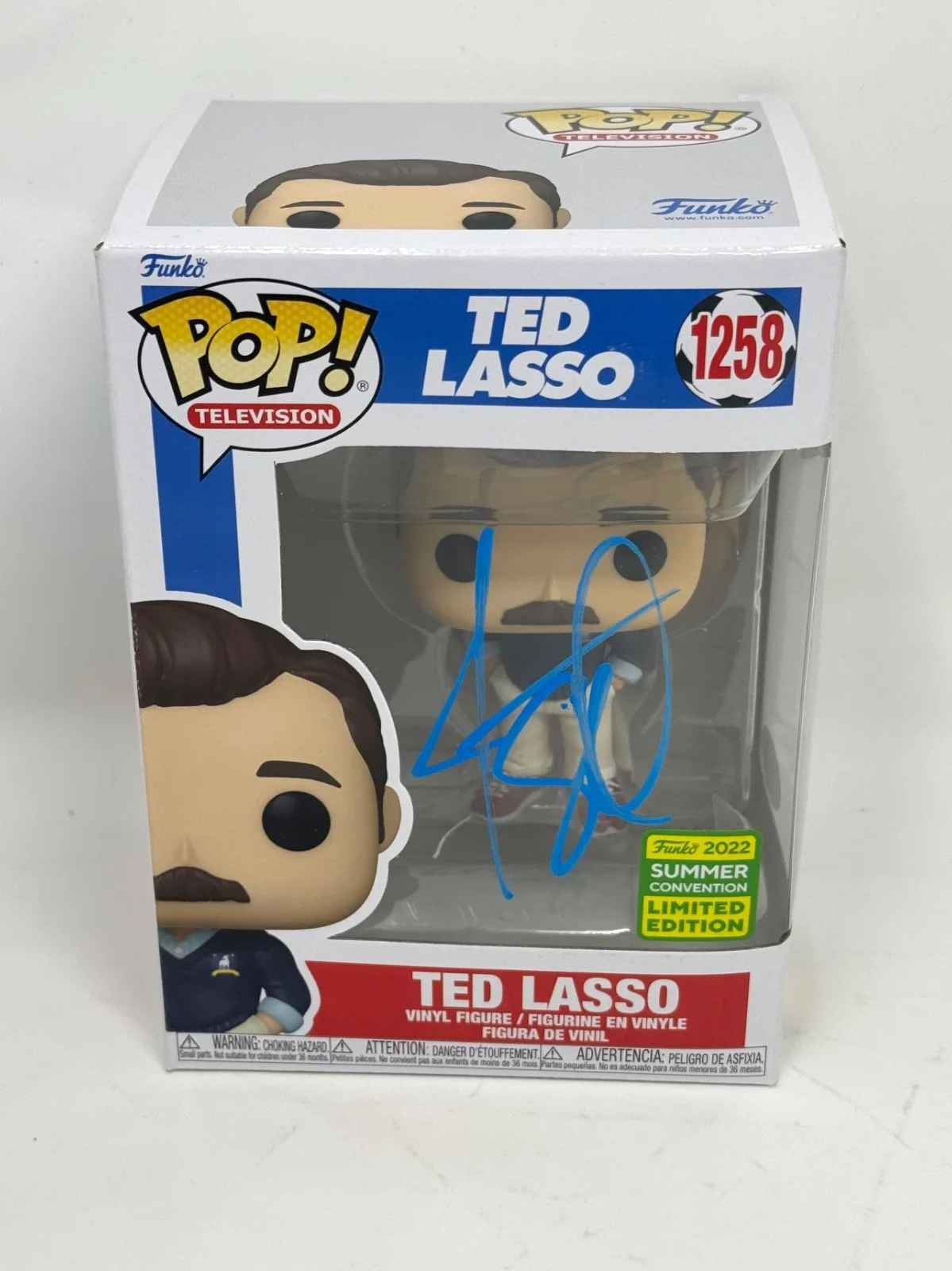 Jason Sudeikis — Jason Sudeikis "Ted Lasso" Signed Autograph Ted Lasso Funko Pop #1258 JSA COA, image 3