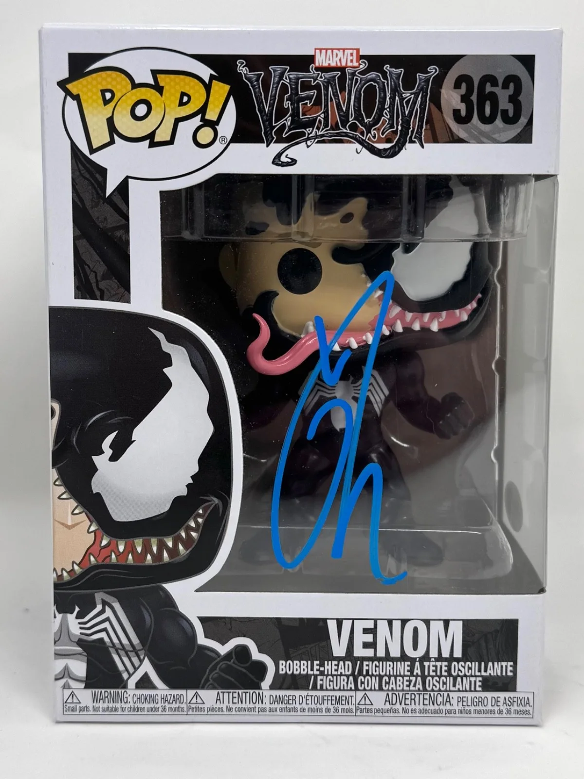 Tom Hardy — Tom Hardy Signed Autograph Venom Funko Pop Marvel Venom 363 JSA COA, image 2