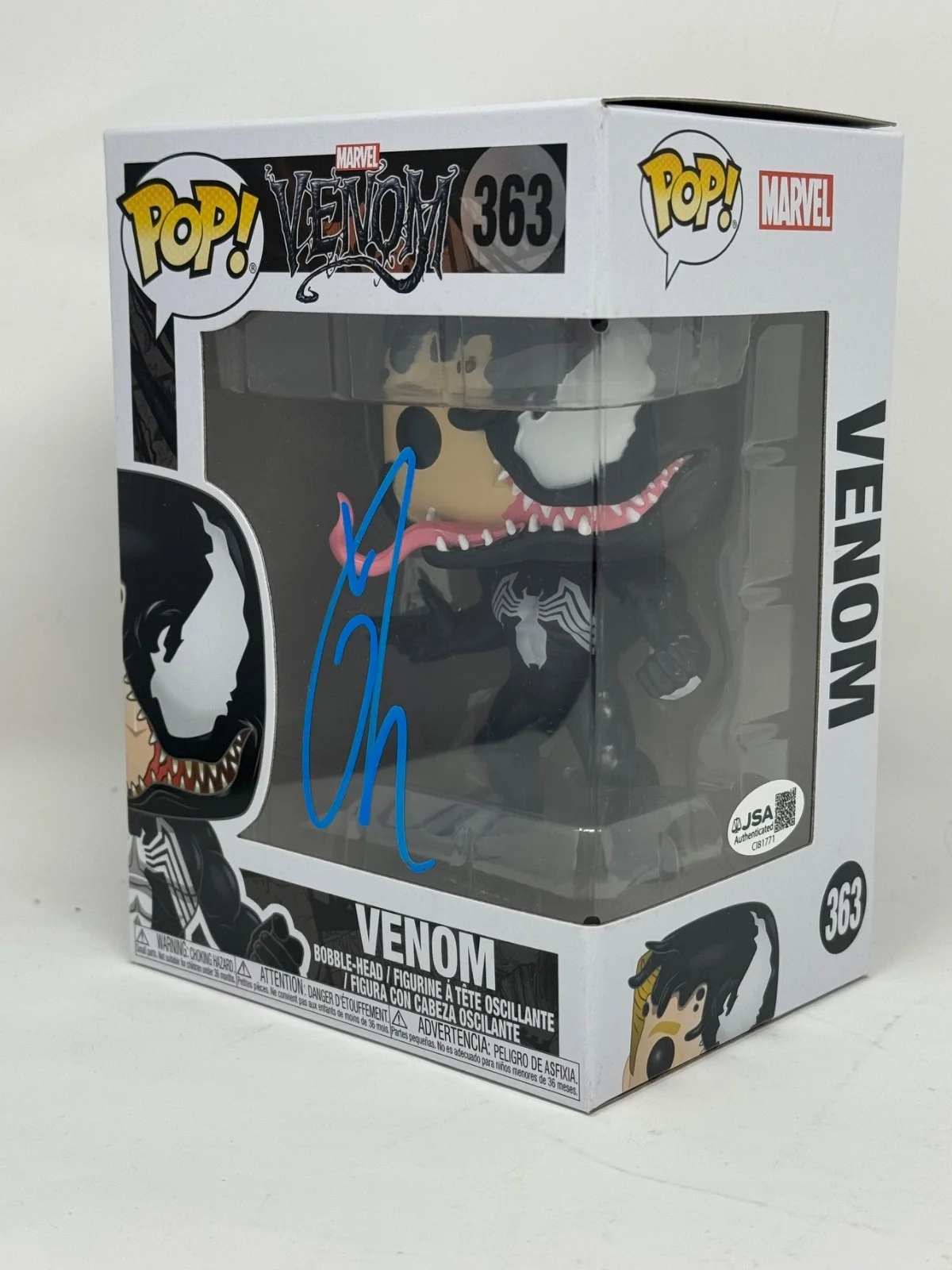 Tom Hardy — Tom Hardy Signed Autograph Venom Funko Pop Marvel Venom 363 JSA COA, image 3