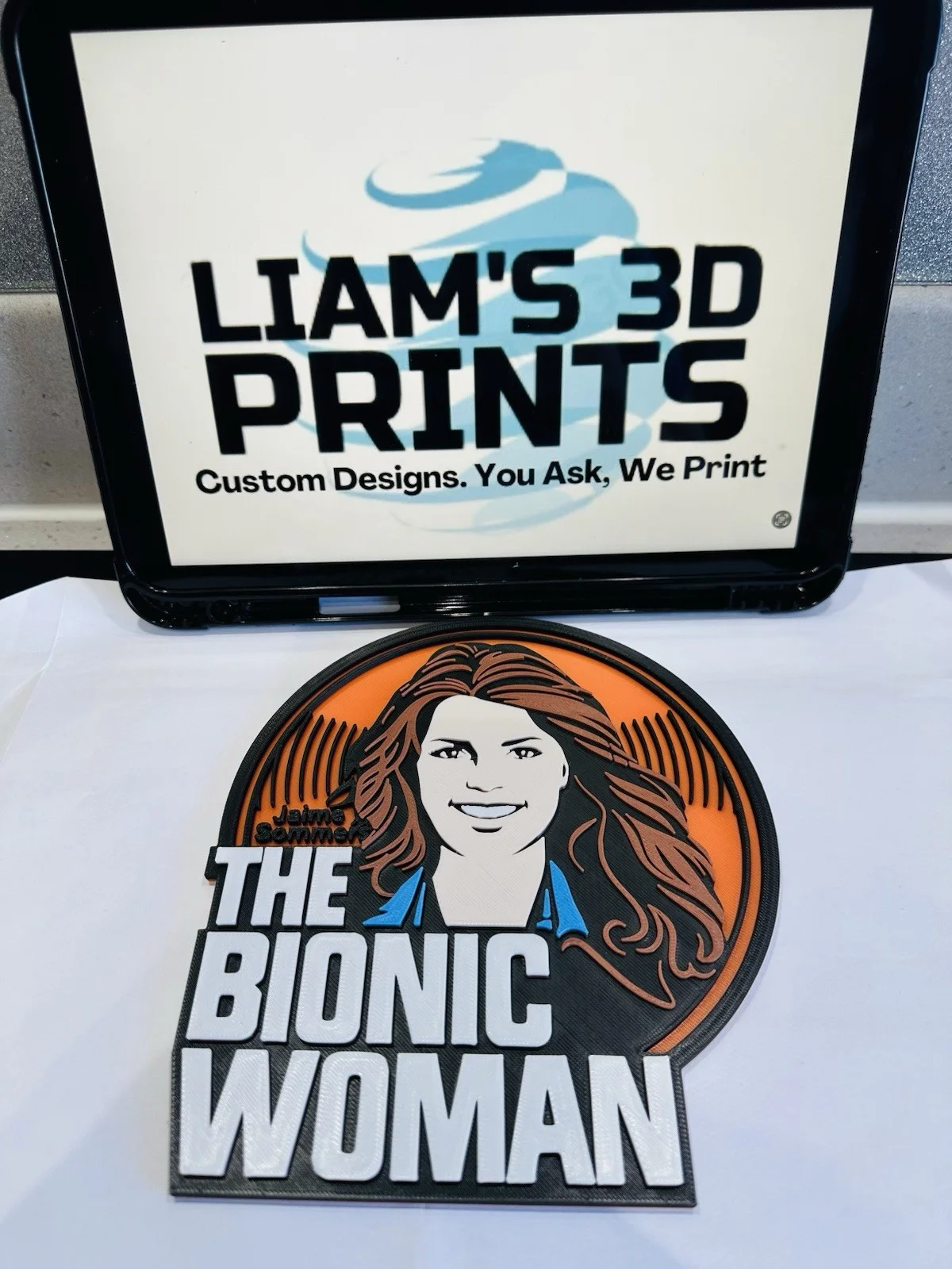 Decorative The Bionic Women Face Tv Film Room Sign Display Logo Pops, изображение 2