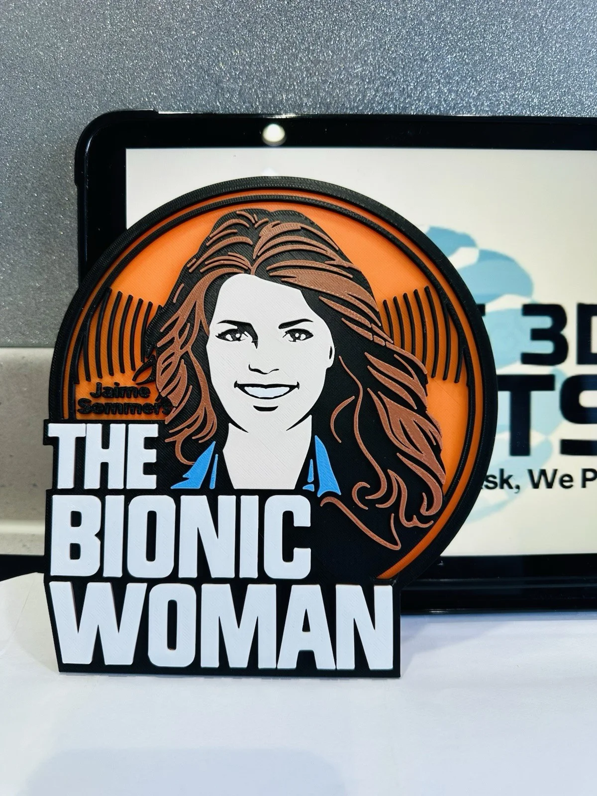 Decorative The Bionic Women Face Tv Film Room Sign Display Logo Pops, изображение 3