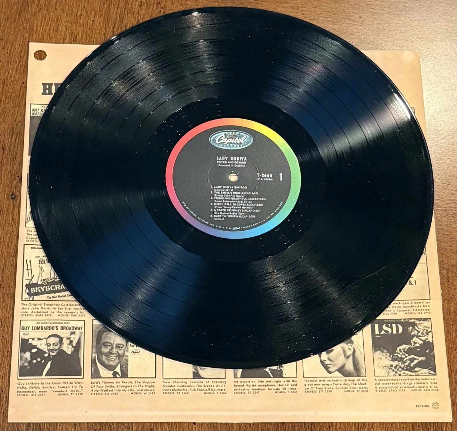 Peter Asher Signed Peter & Gordon Lady Godiva Album Vinyl LP Autograph PSA, image 5
