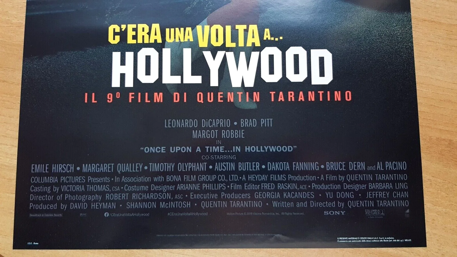 Once Upon a time in Hollywood (2019) Original One Sheet Poster 13"x 28", изображение 5