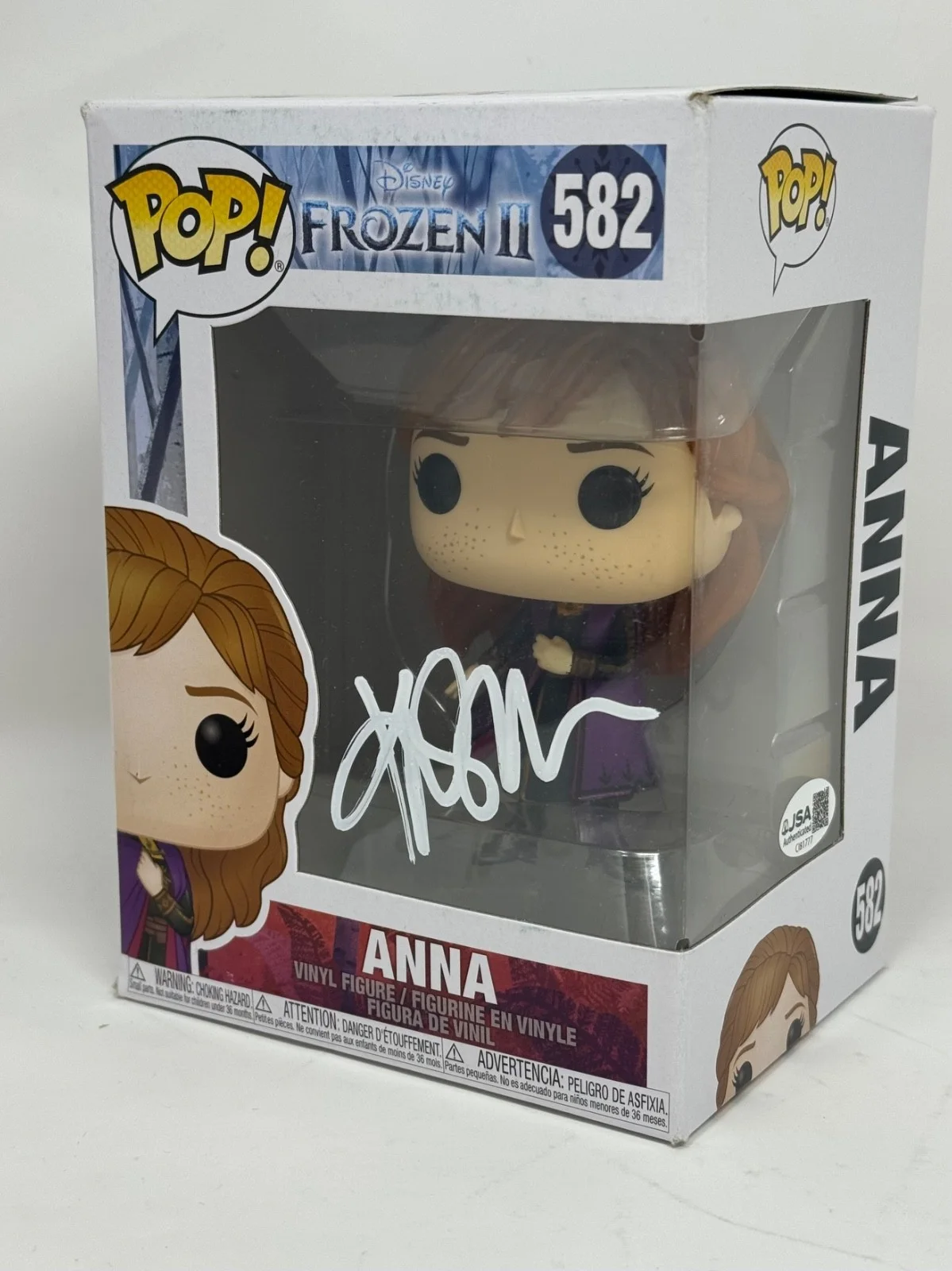 Kristen Bell — Kristen Bell Signed Frozen II Anna Funko Pop #582 Disney Autograph JSA COA, изображение 3