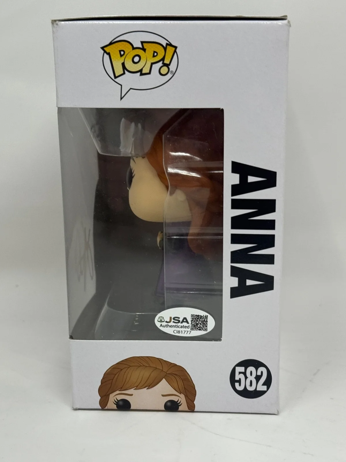 Kristen Bell — Kristen Bell Signed Frozen II Anna Funko Pop #582 Disney Autograph JSA COA, изображение 4