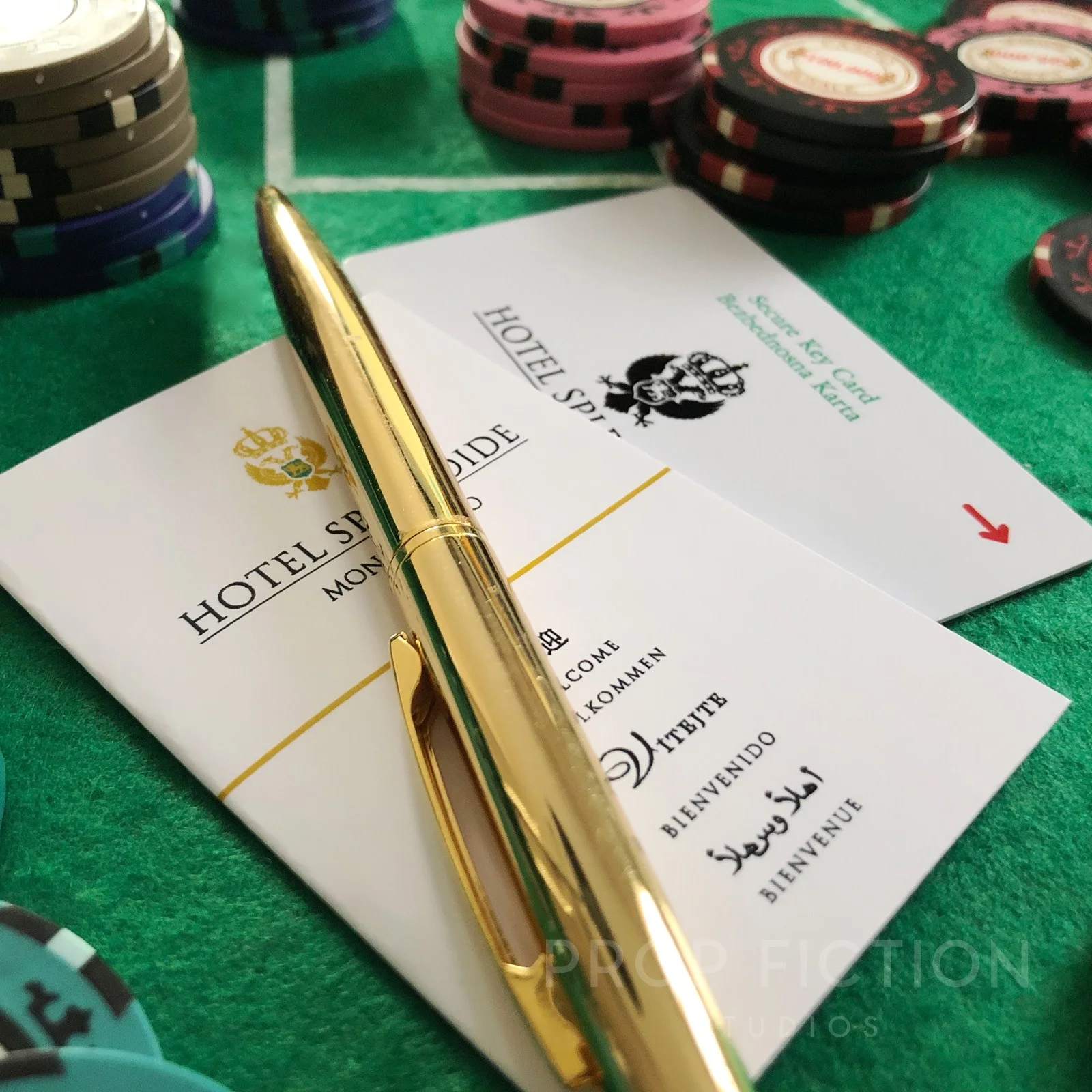 Cosplay Display: Casino Royale - Prop 'Hotel Splendide' Room Key Card and Wallet, image 5