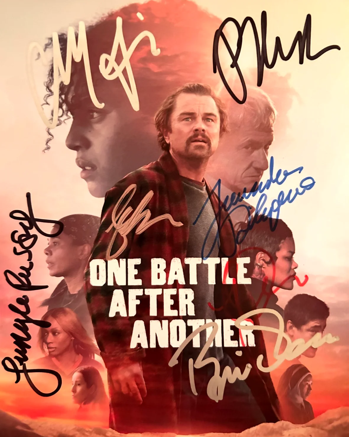 Leonardo DiCaprio, PT Anderson, Chase Infinity, Sean Penn — ONE BATTLE AFTER ... Cast Signed 8x10" Photo Authentic Original Autographs w/COA, изображение 3
