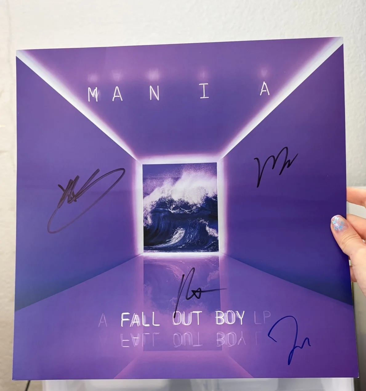 Fall Out Boy MANIA Signed Poster 12x12 Autographed, image 2