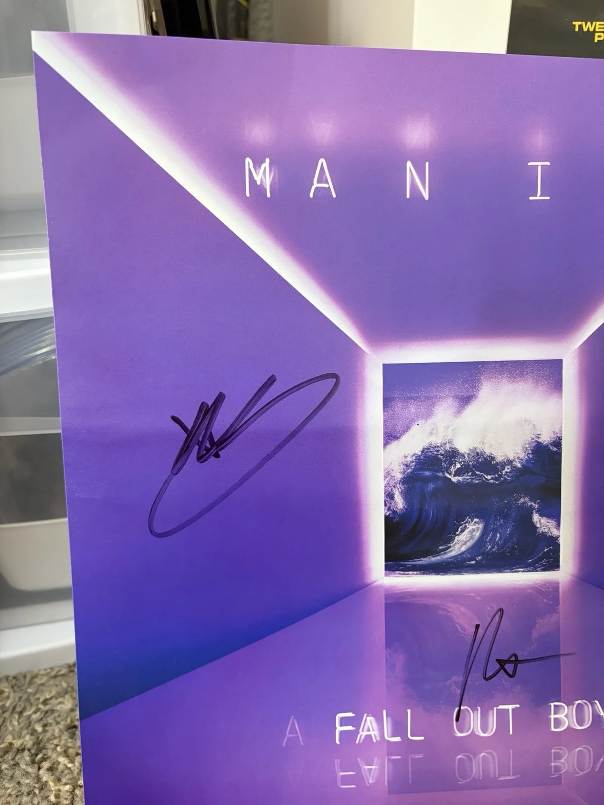 Fall Out Boy MANIA Signed Poster 12x12 Autographed, image 3