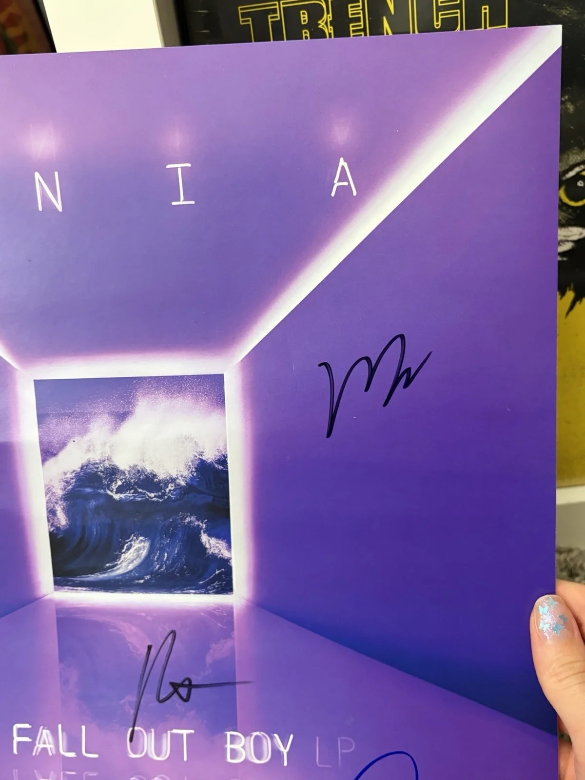 Fall Out Boy MANIA Signed Poster 12x12 Autographed, image 4