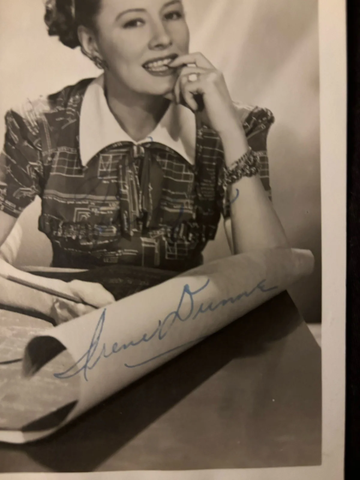 Irene Dunne Signed Vintage 5 X 7 Matte Photo Lovely, изображение 2