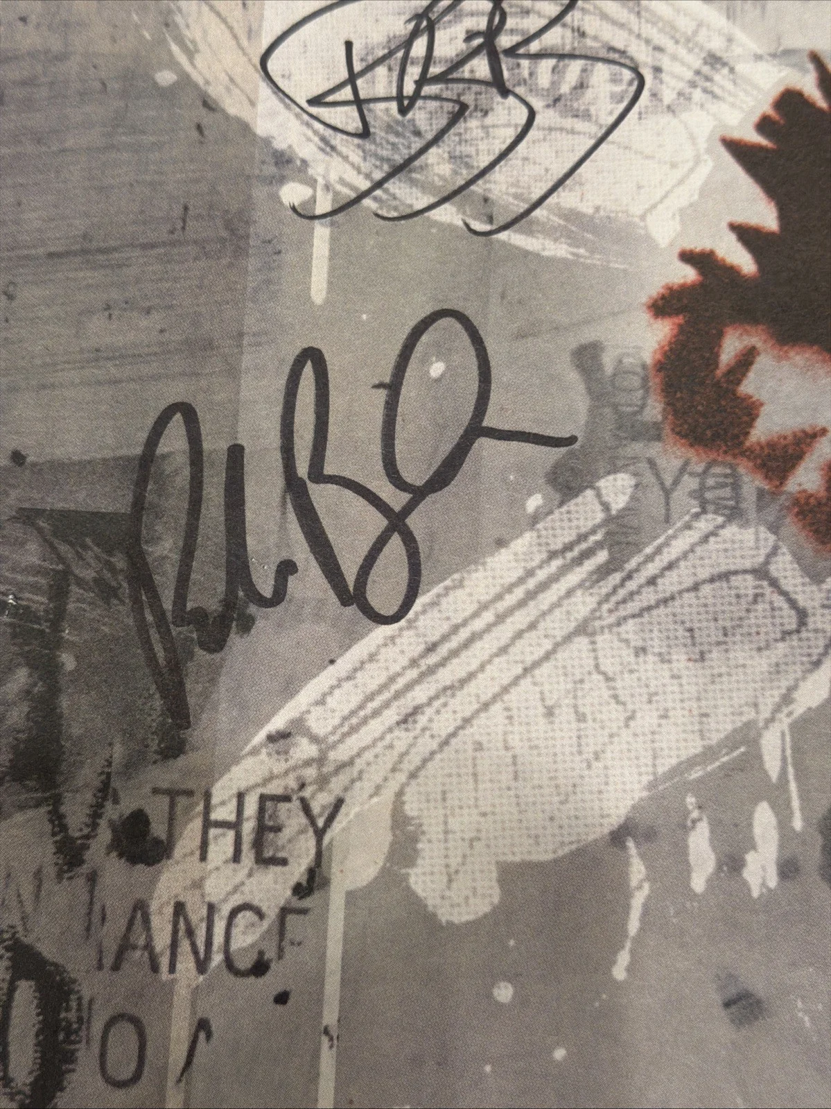 RARE Autographed 1999 Hybrid Theory EP Linkin Park 12x12 Concert Promo, изображение 3