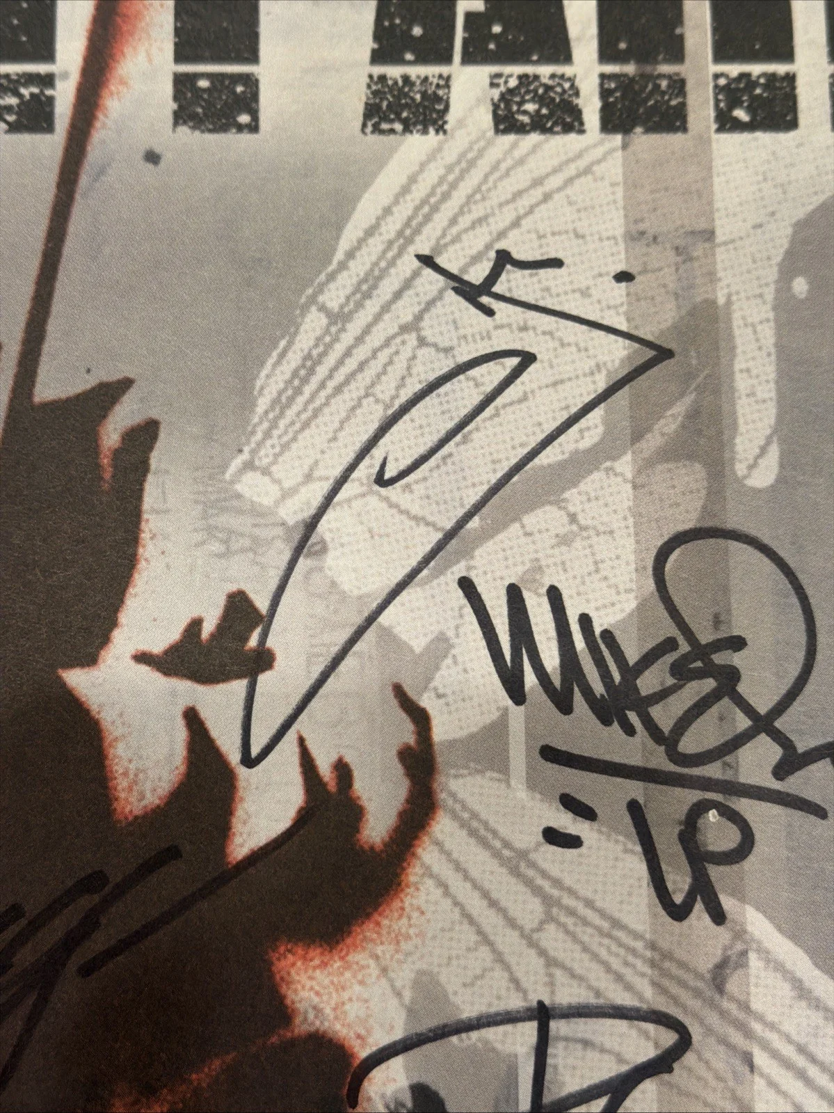 RARE Autographed 1999 Hybrid Theory EP Linkin Park 12x12 Concert Promo, изображение 5