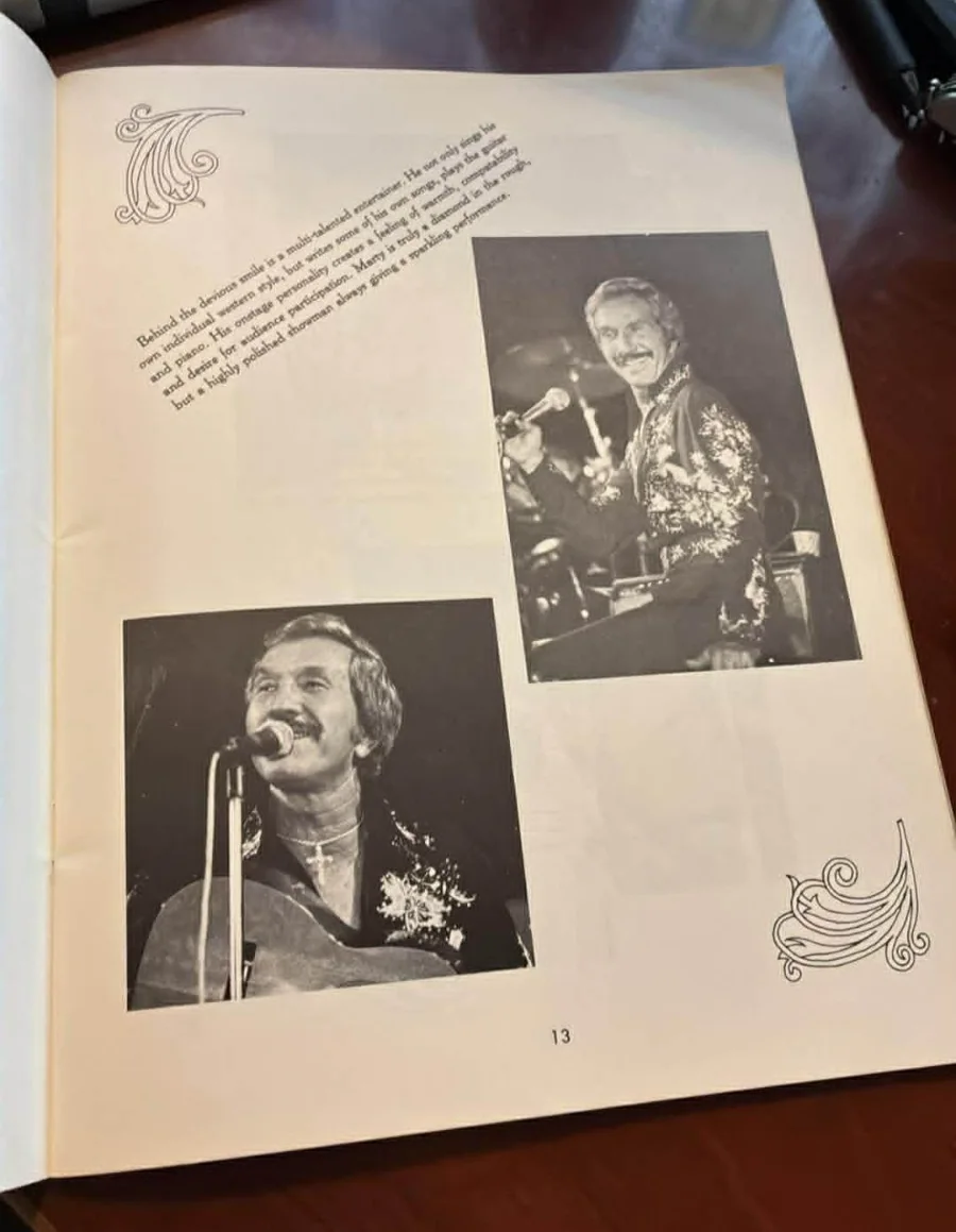 Marty Robbins Publication Along with Marty Note and Schedule, image 2