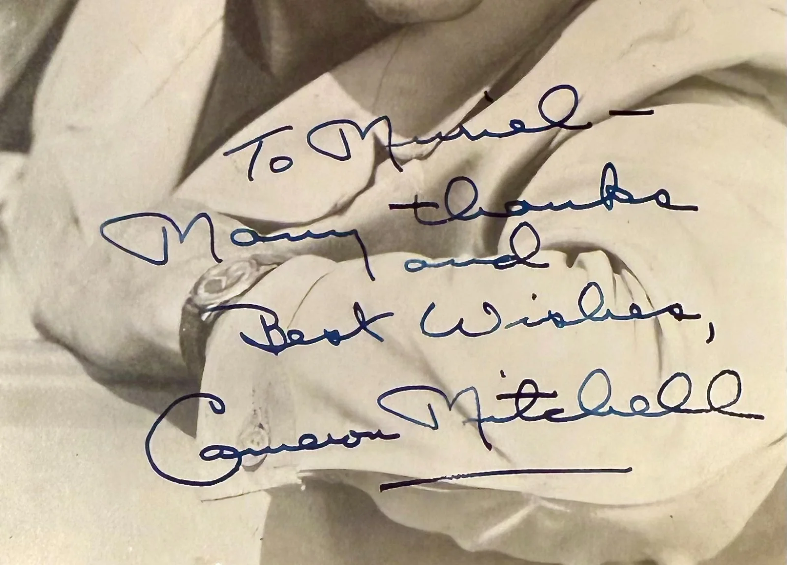Cameron Mitchell — CAMERON MITCHELL Signed Autograph 5x7 PHOTO The High Chaparral Homecoming HOMBRE, изображение 2