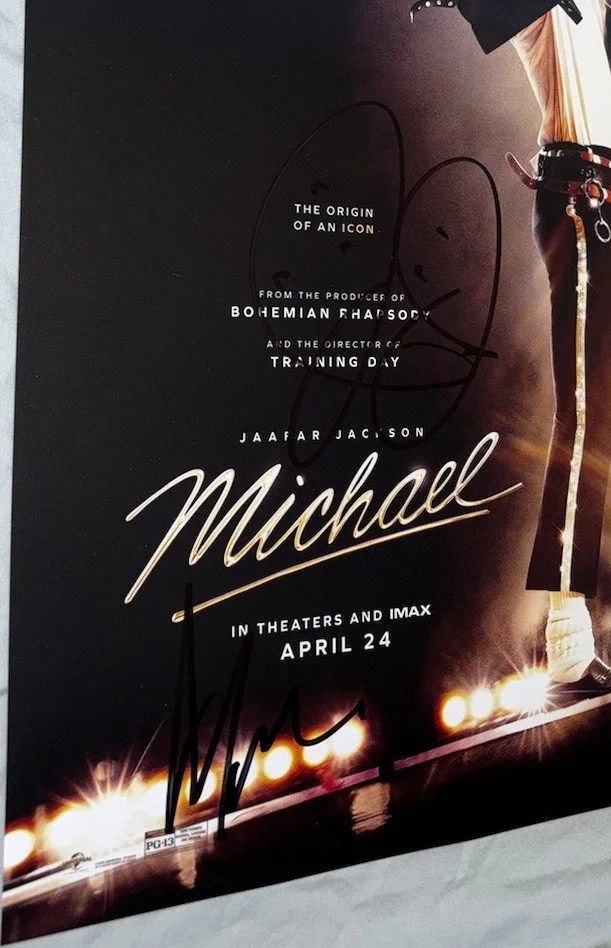Mike Myers & Jermaine Jackson Signed 12x18 Photo Michael Jackson, image 2