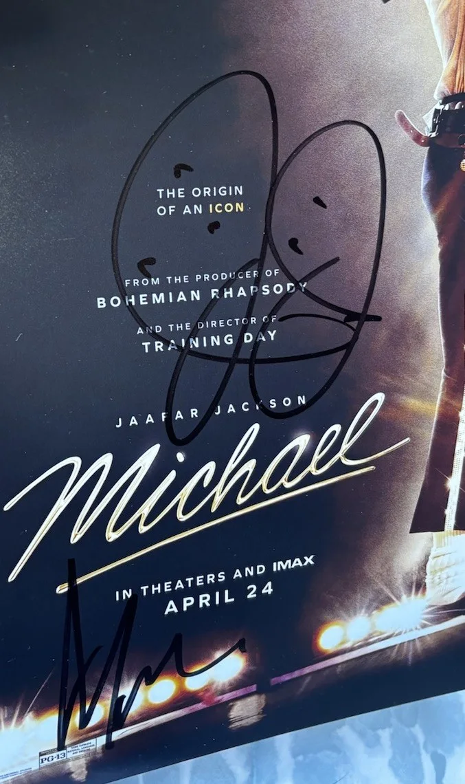 Mike Myers & Jermaine Jackson Signed 12x18 Photo Michael Jackson, image 3