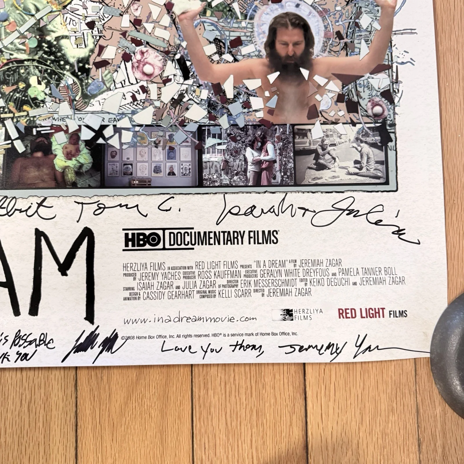 Isaiah Zagar — Rare Mosaic Philadelphia Artist Autographed Film Art Poster Isaiah Zagar Signed, изображение 5