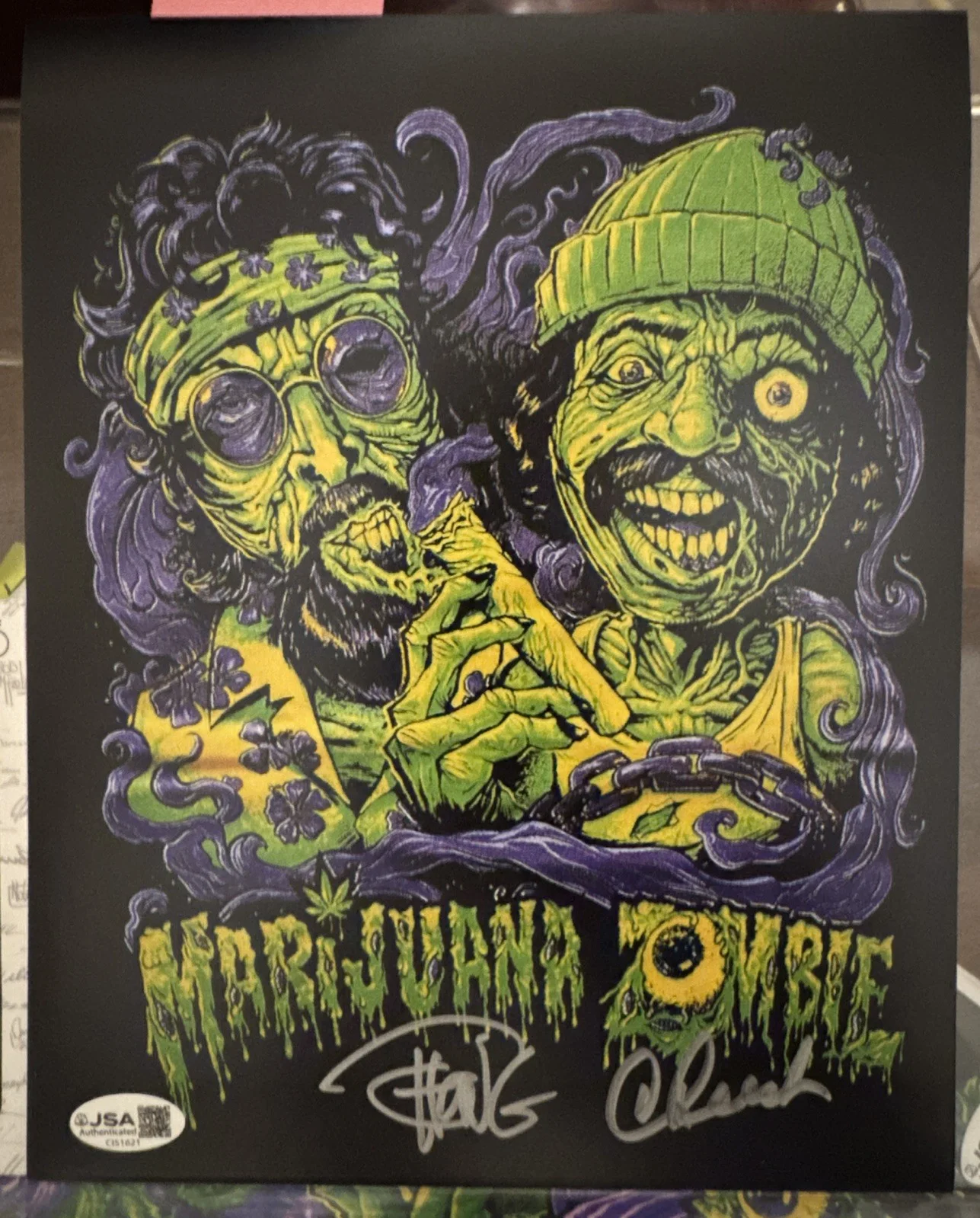 Cheech & Chong — Cheech & Chong Signed 8x10 Up In Smoke Photo JSA COA Marijuana Zombies 2