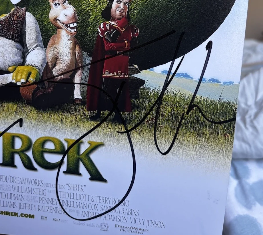 Mike Myers & Jeffrey Katzenberg Signed 12x18 Photo Shrek With Proof, изображение 3
