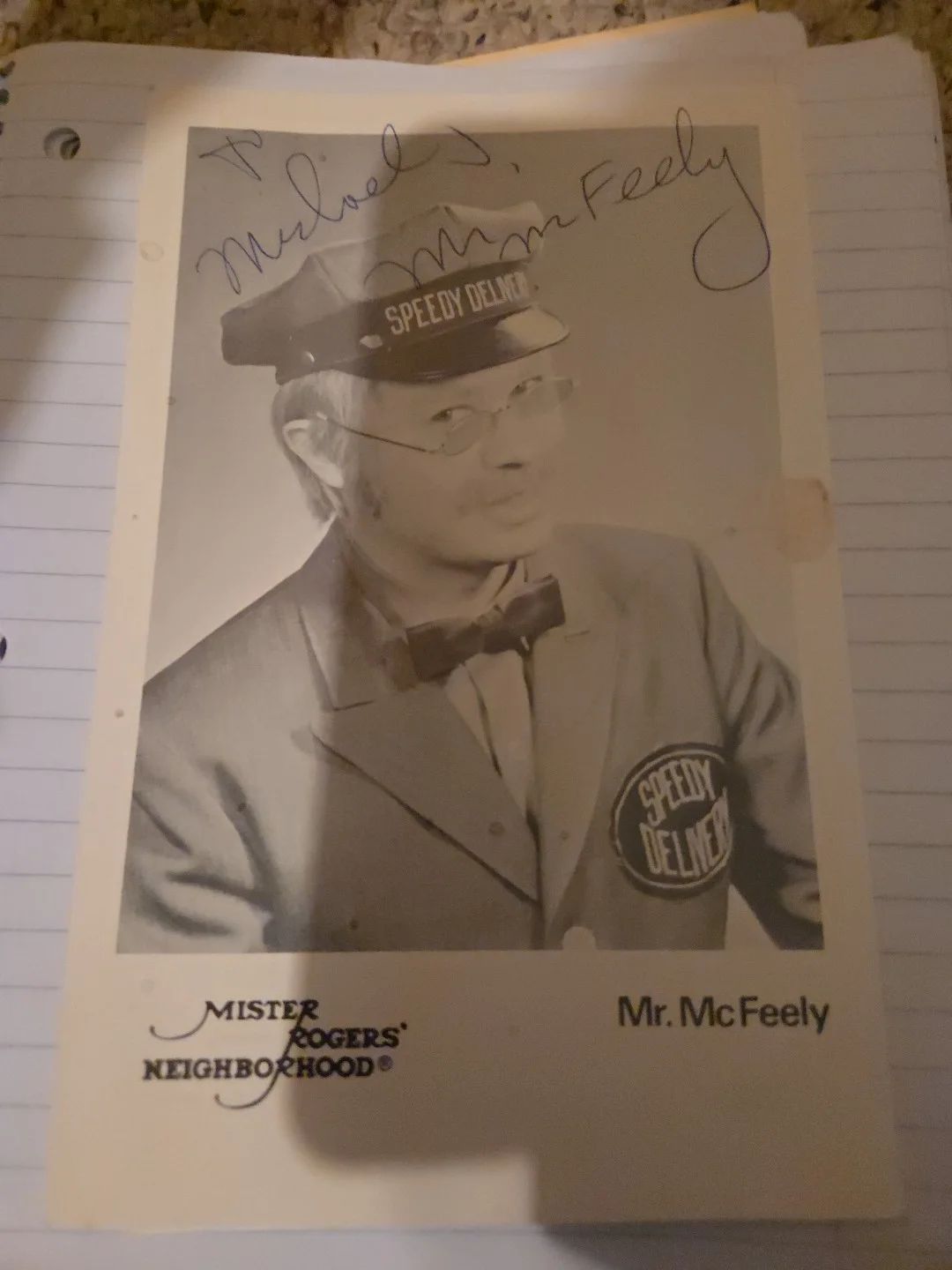 David Newell — David Newell Actor Autographed Photo "Mr. Rogers' Neighborhood" Mr. McFeely, image 2