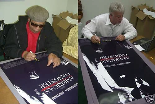 Frank Lucas — Frank Lucas Richie Roberts Signed American Gangster 27x41 Poster PSA/DNA COA 150, изображение 3