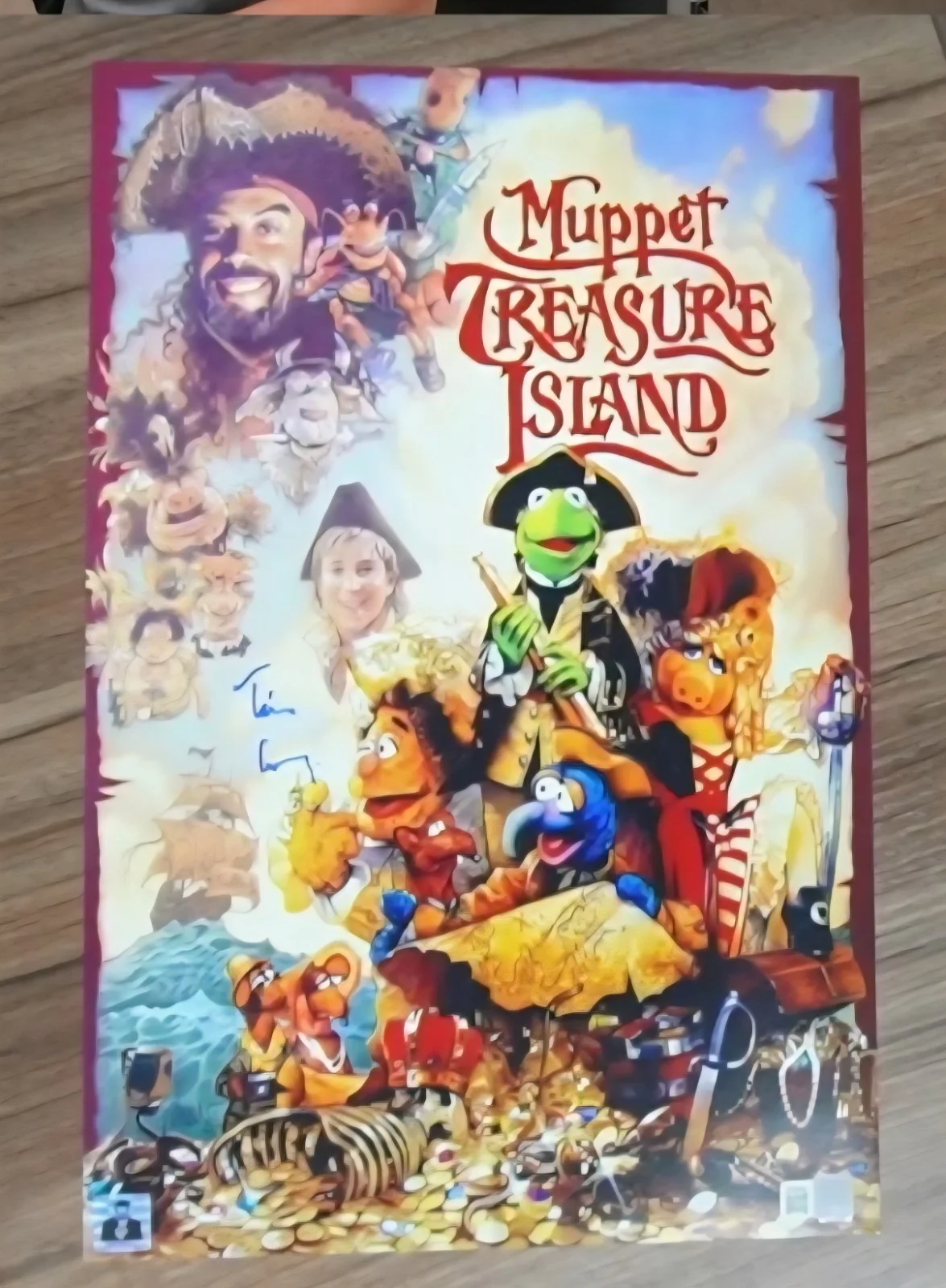 Tim Curry — Tim Curry Signed Muppet Treasure Island 11x17 Photo Poster Curry & OCCM COA