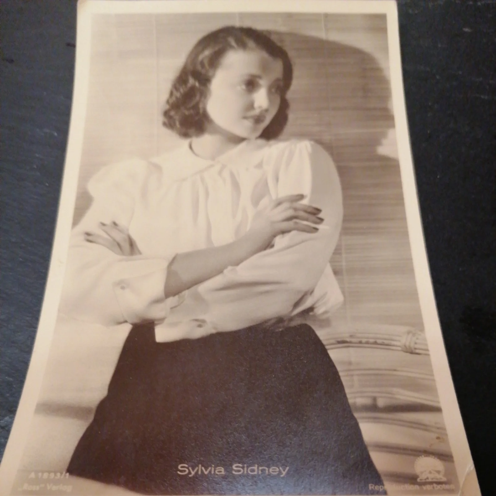 Sylvia Sidney Postcard circ 1930s, image 3
