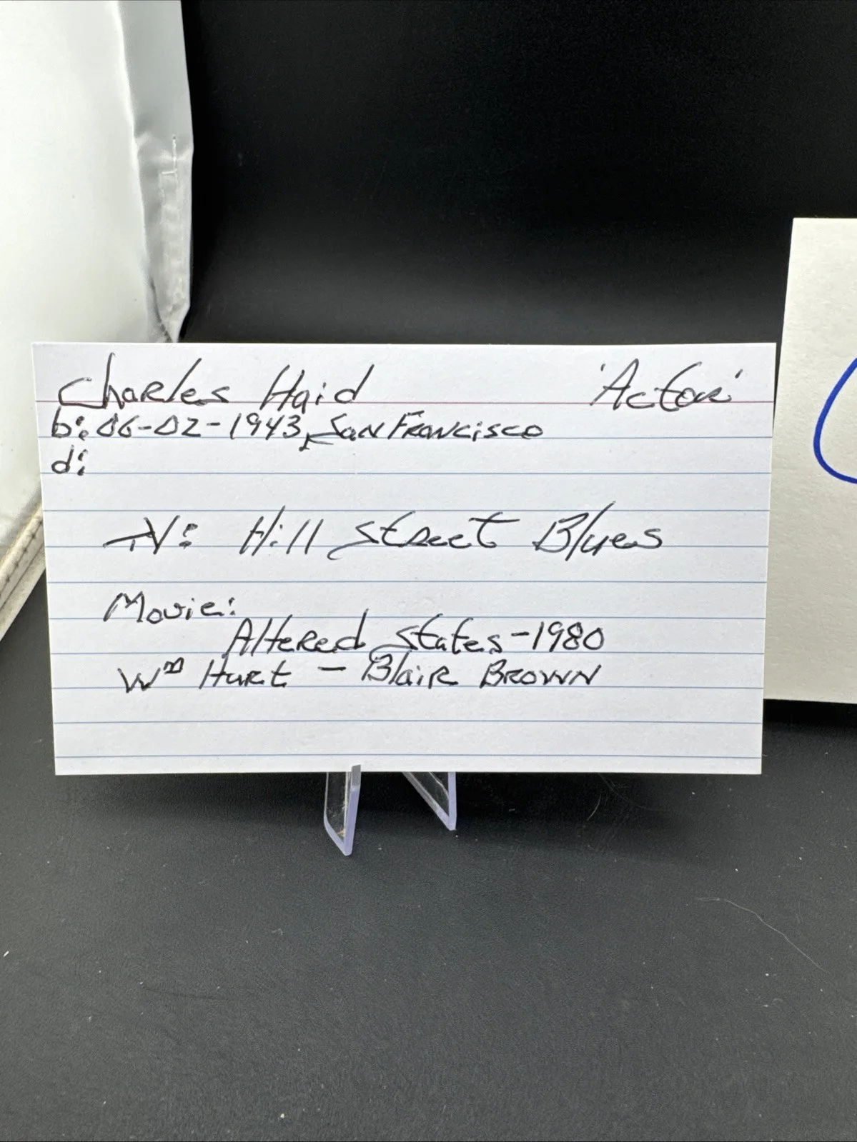 Charles Haid Autograph - Hill Street Blues, image 3