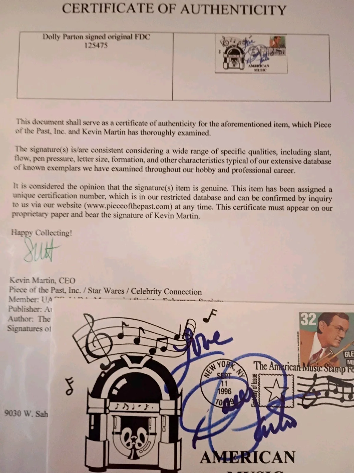 DOLLY PARTON Signed Autographed FDC..COUNTRY MUSIC LEGEND & ACTRESS…COA, image 3