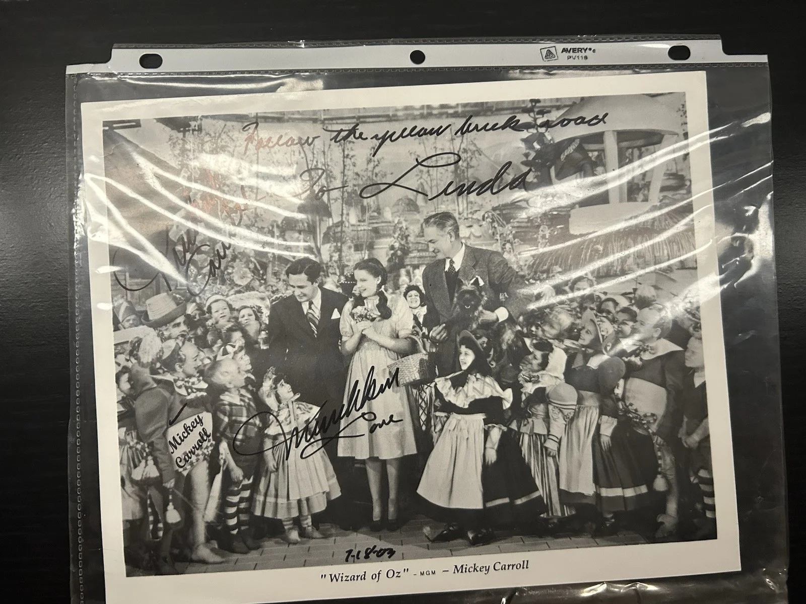 Mickey Carroll — Mickey Carroll Signed Wizard of Oz Photo Autograph Munchkin + Bio Flyer & Promo, изображение 4