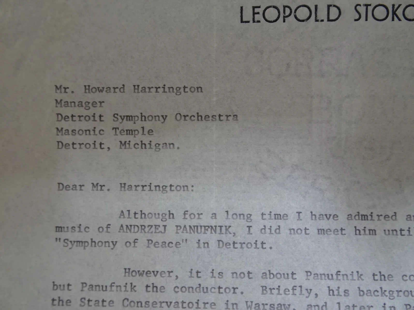 Leopold Stokowski — Leopold Stokowski British Conductor Autograph Letter Symphony Manager 11/25/60, image 4