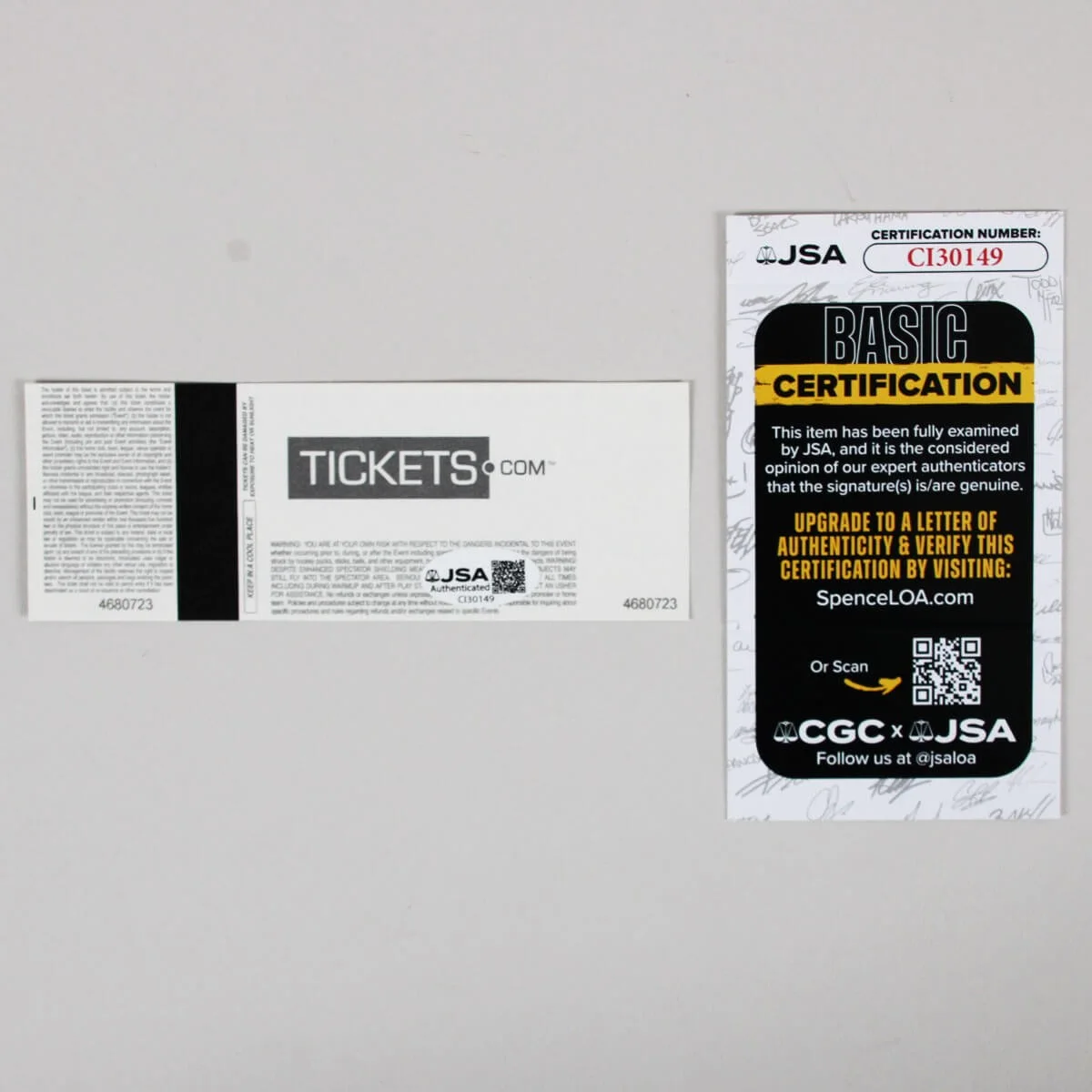 Elvis Costello Signed Ticket - COA JSA, image 3