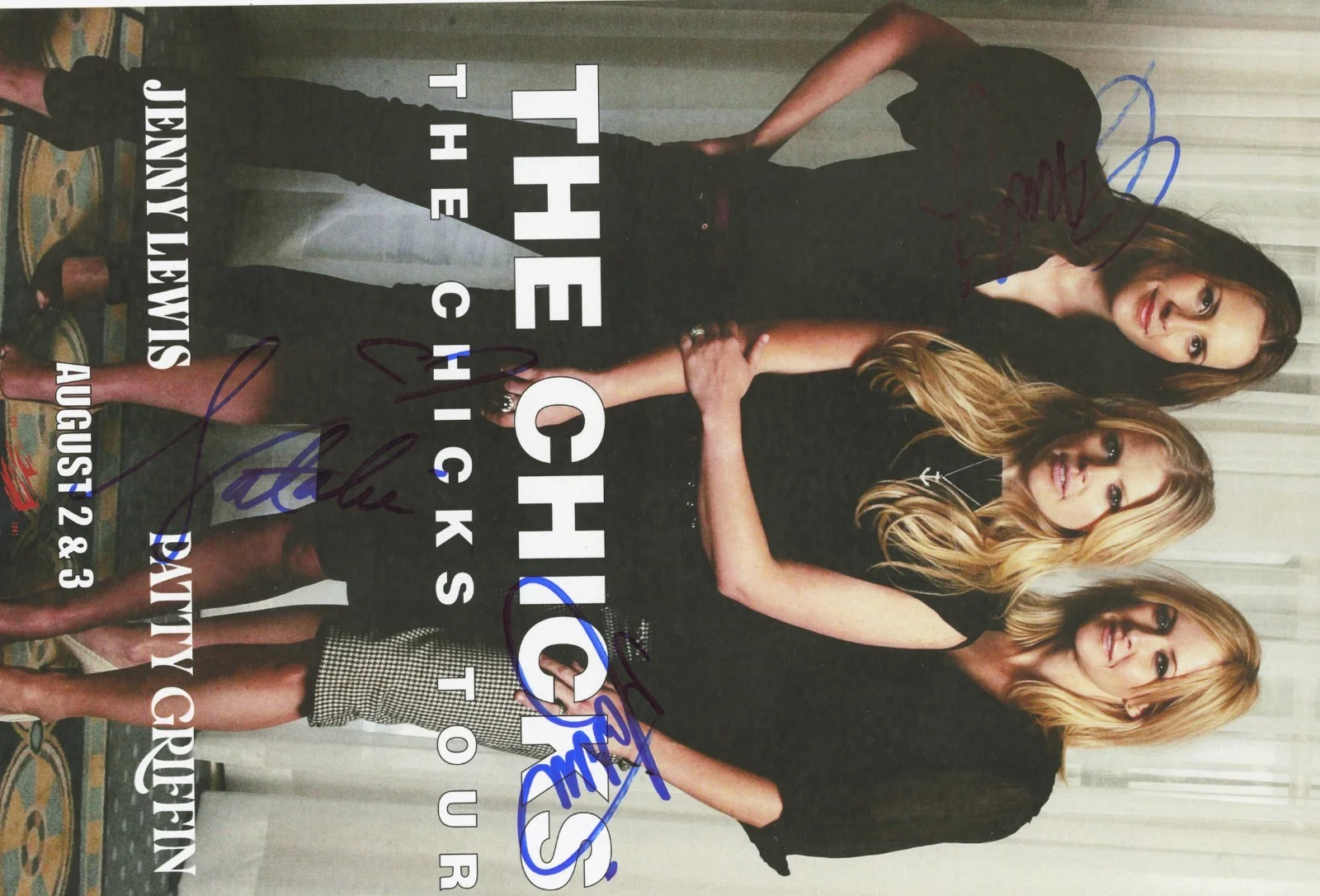 The Dixie Chicks autographed concert poster 2022 Natalie Maines Emily Robison +1, изображение 3