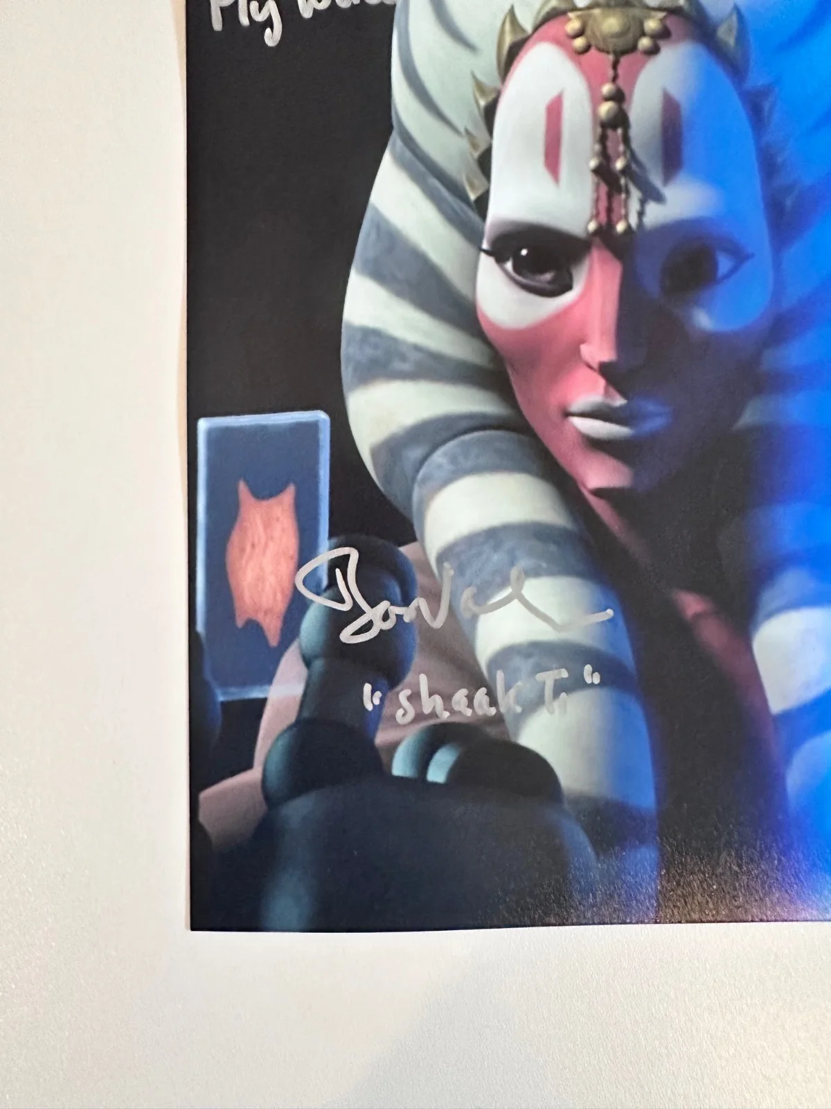 Tasia Valenza — Tasia Valenza Signed 8x10 Star Wars: The Clone Wars Jedi Shaak Ti Autograph, image 2