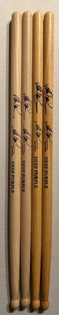 DEEP PURPLE UNIQUE ULTRA RARE SIGNED CYMBAL + Drumsticks READ DESCRIPTION, image 5