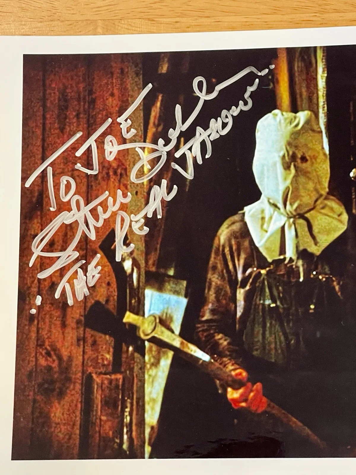 Steve Dash — STEVE DASH “The Real Jason” signed 8x10 Photo Friday The 13th, Part 2 JSA Cert., изображение 2