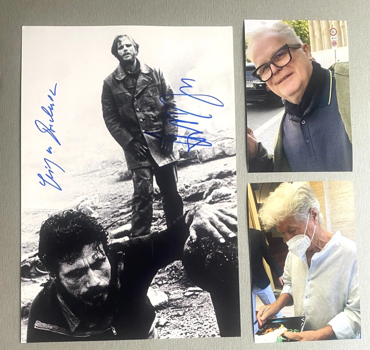 Herbert Grönemeyer & Jürgen Prochnow — JÜRGEN PROCHNOW & HERBERT GRÖNEMEYER 'The Boat' signed 8x10 Photo autographed