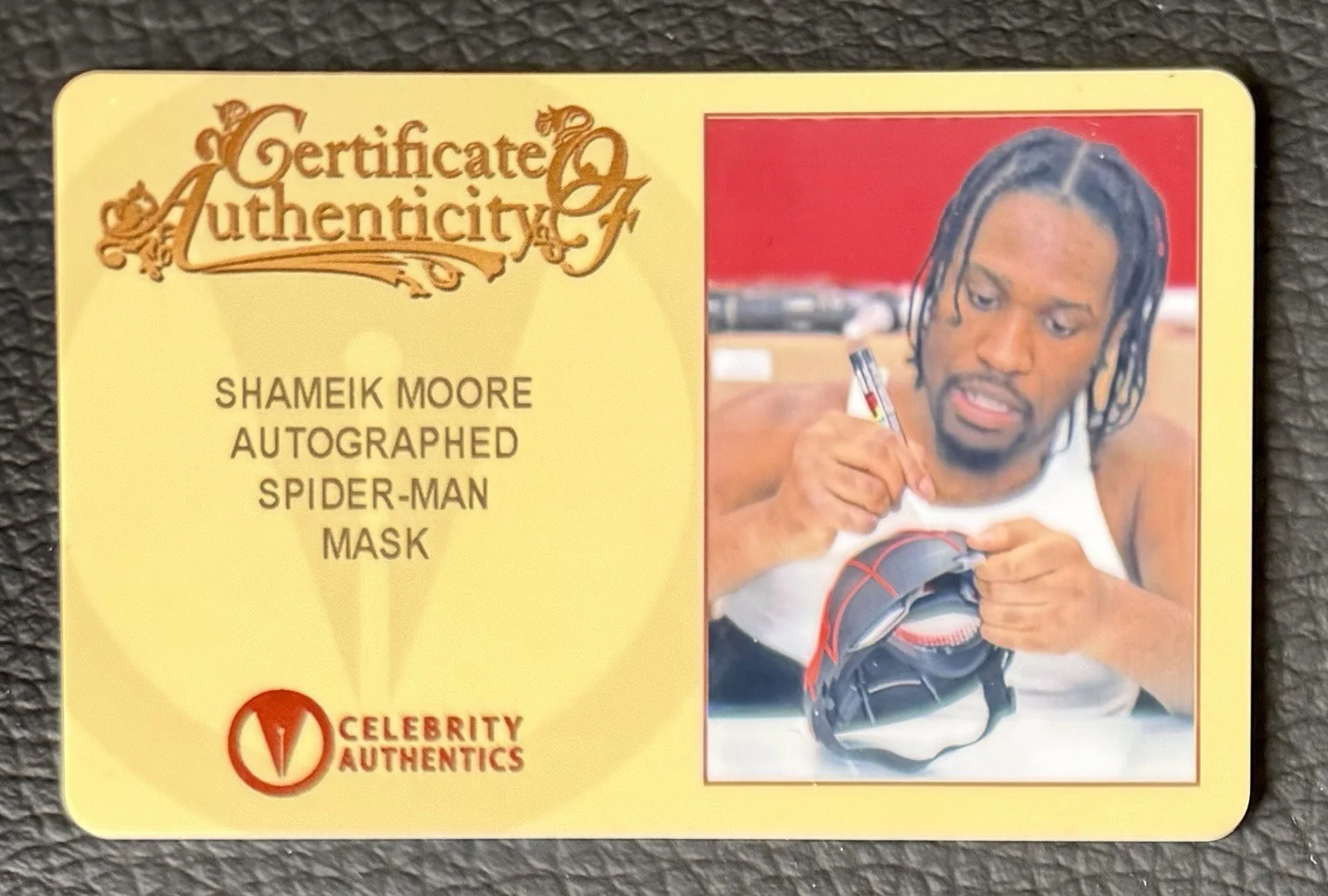 Shameik Moore — SHAMEIK MOORE SIGNED • SPIDER-MAN MASK • MILES MORALES • COA PHOTO CARD • CA, изображение 4