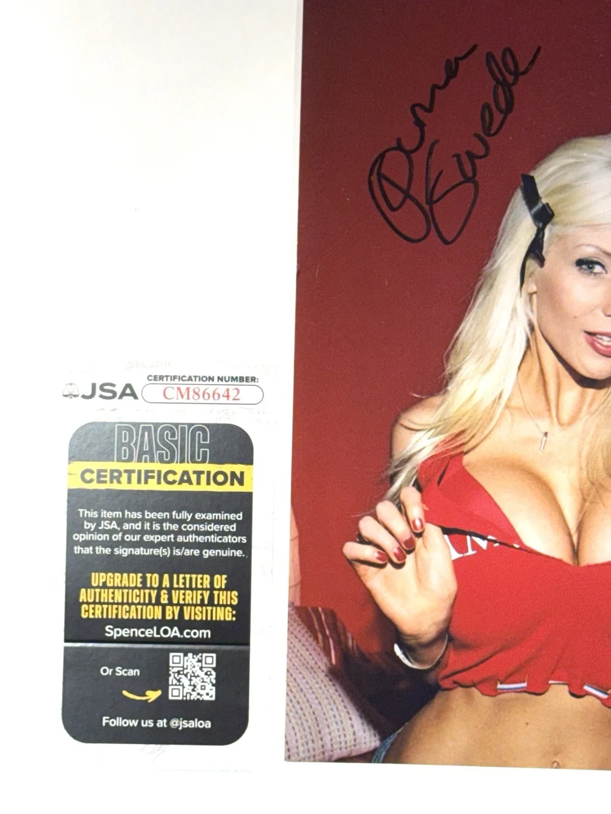 Puma Swede JSA COA Signed 8x10 PHOTO Sexy ADULT STAR AUTOGRAPH Naughty Candid, изображение 3