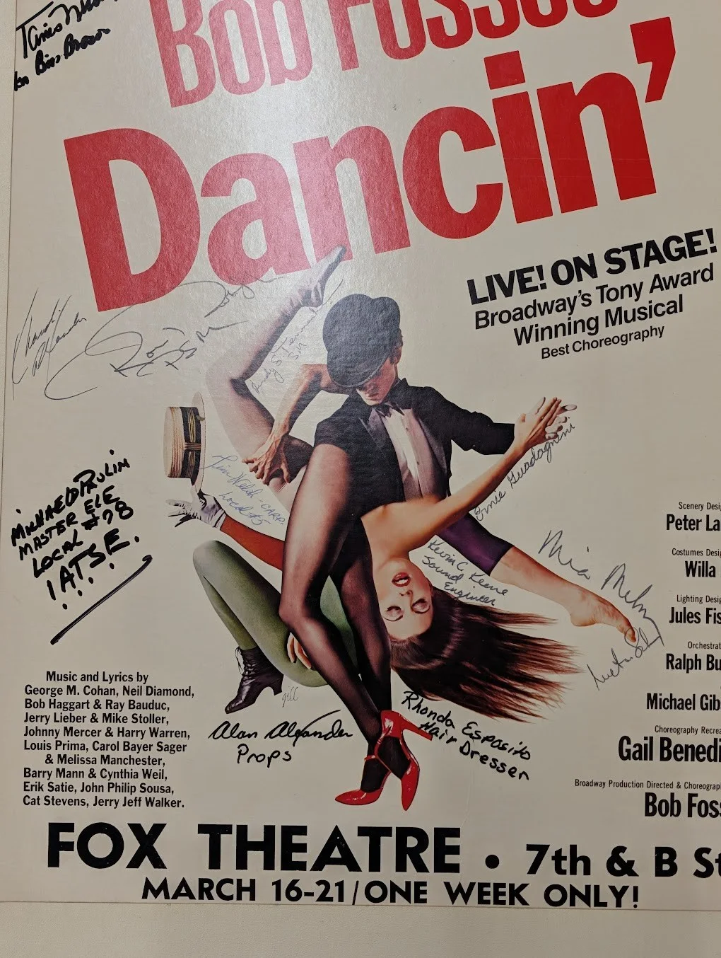 Massive lot of 12 SIGNED FOX THEATER PLAY POSTERS Various Conditions #V, изображение 2