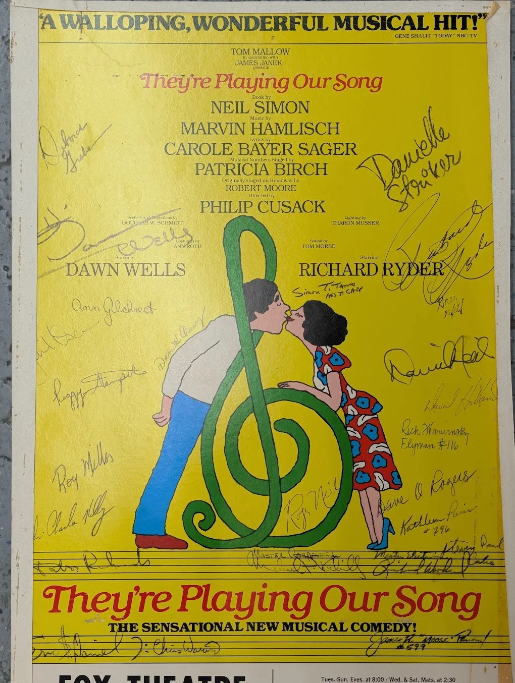 Massive lot of 12 SIGNED FOX THEATER PLAY POSTERS Various Conditions #V, изображение 4