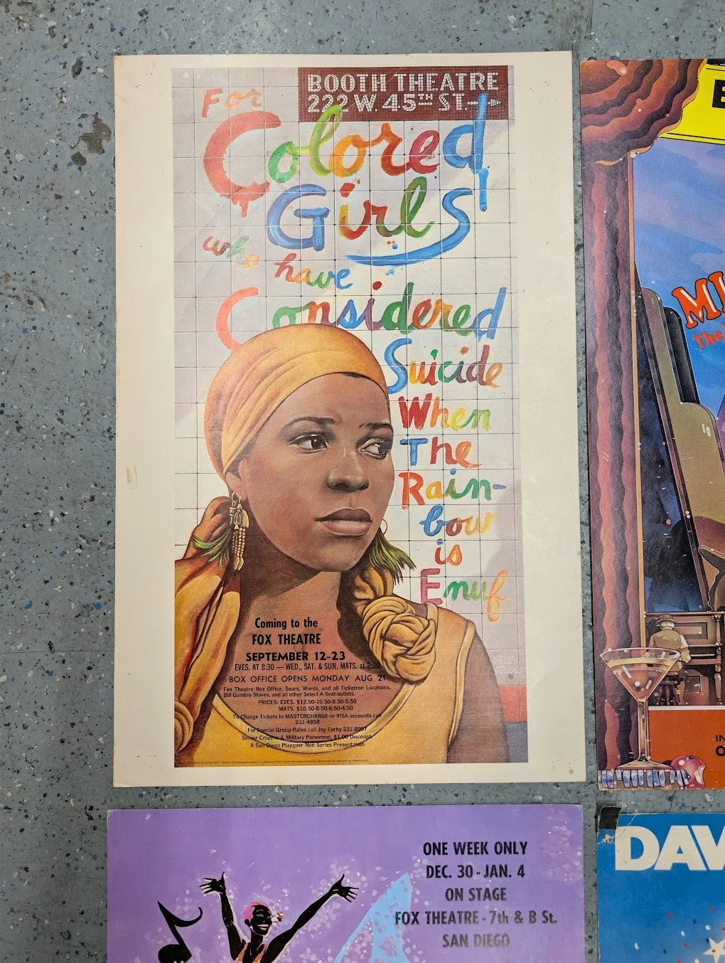 Lot of 8 San Diego CA FOX THEATER PLAY POSTERS Various Conditions #V, изображение 2