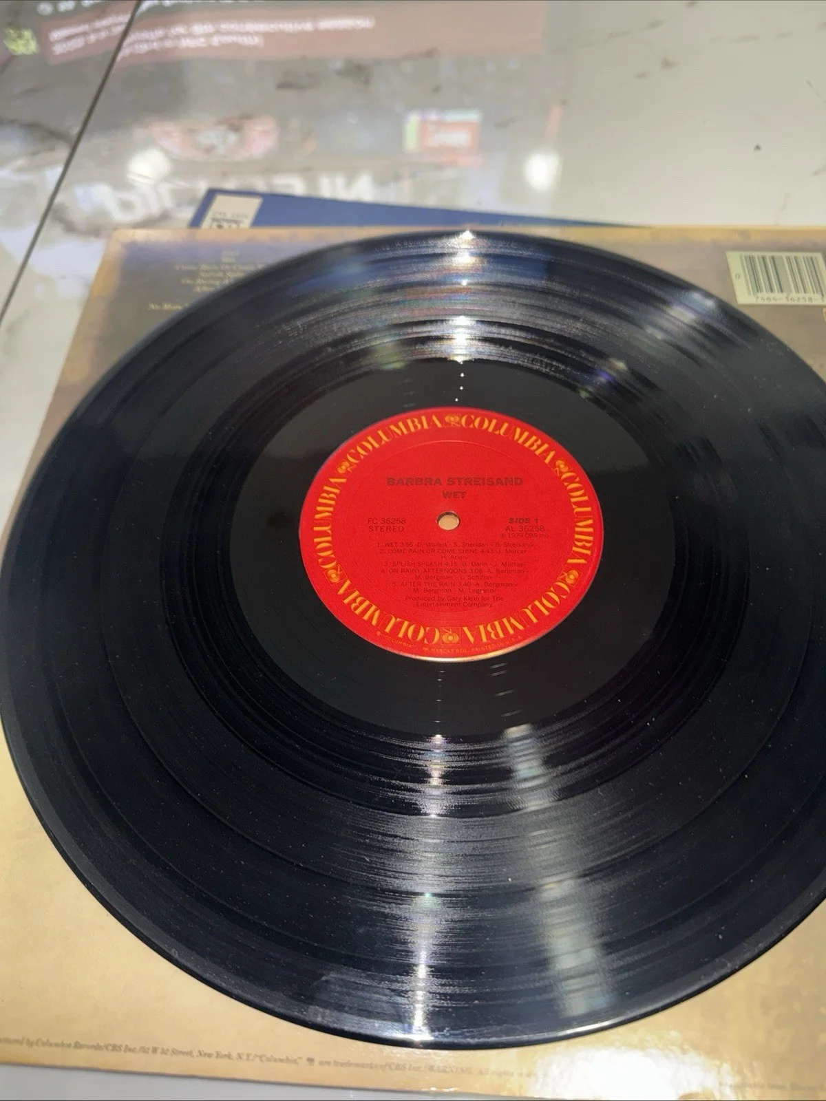 BARBRA STREISAND WET VINYL RECORD ALBUM, image 4